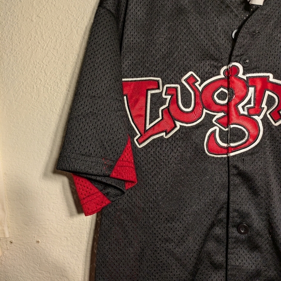 Rawlings Black and Red Baseball Jersey Lugnuts Size Xl - Picture 8 of 14